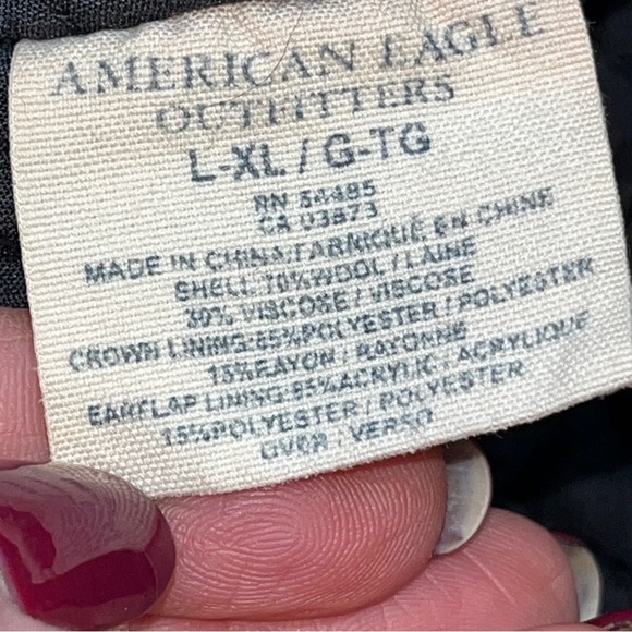 Red black CHECKERED Trapper HAT wool SHERPA fleece Ear FLAPS Tie Straps quilted - Picture 3 of 14